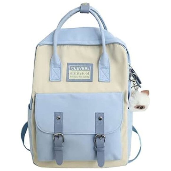 Aesthetic Backpack Cute Kawaii Backpack for School Backpack Blue